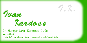 ivan kardoss business card